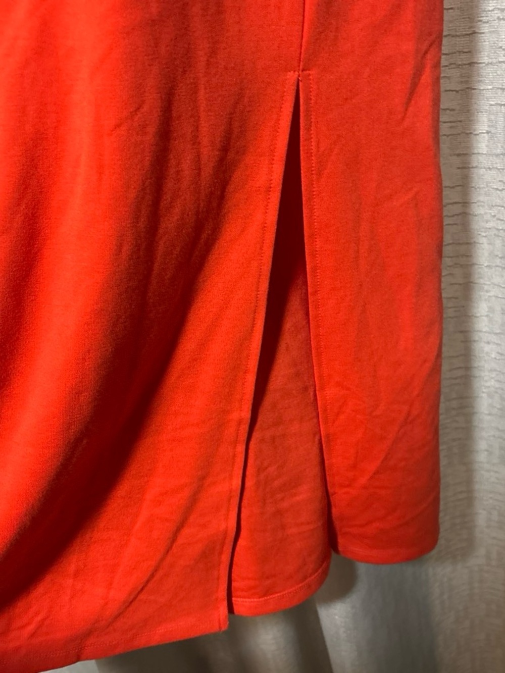 Open Edit Orange Sleeveless Midi Dress with Side Slit - Picture 3 of 5